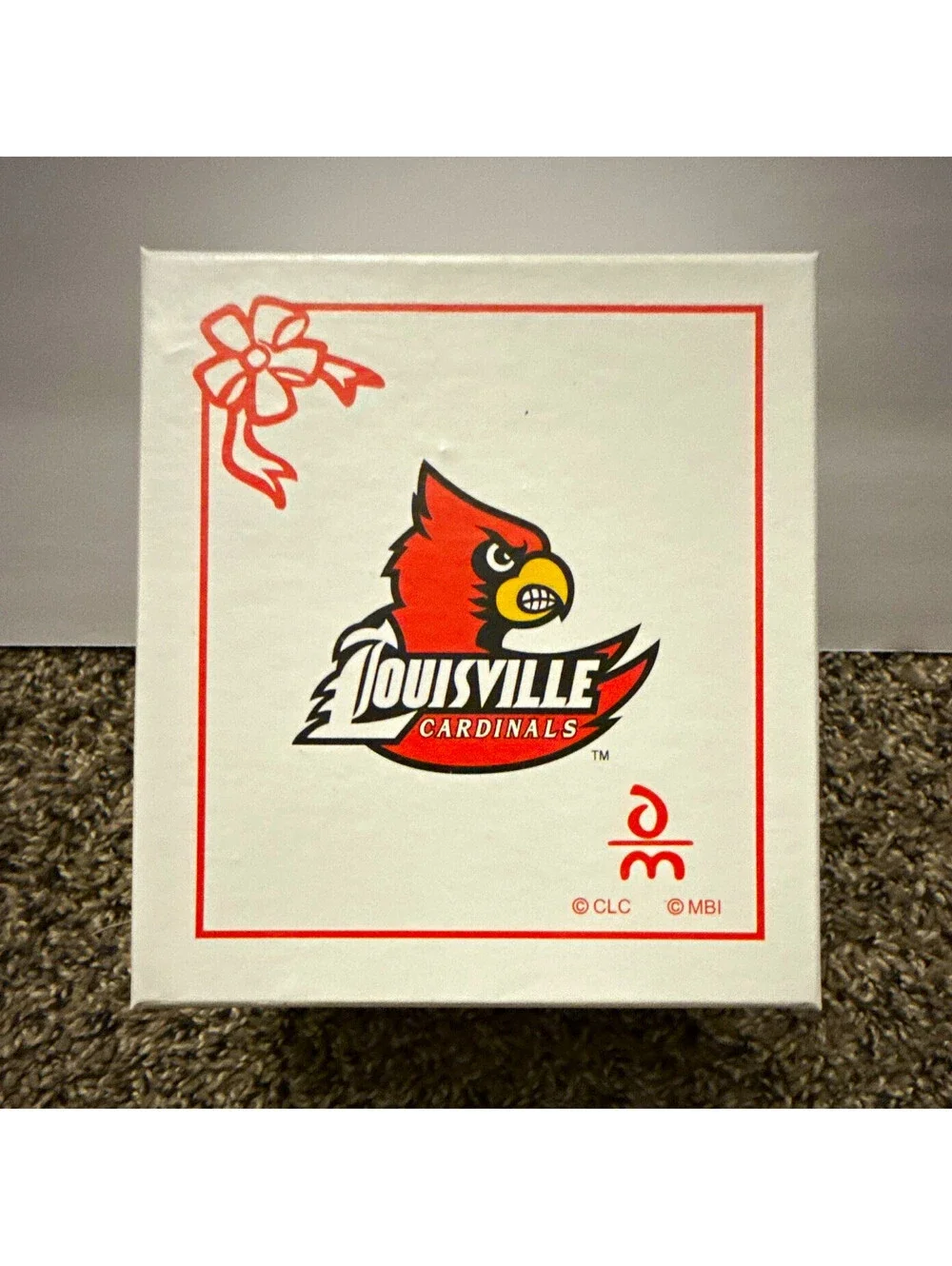 Louisville Cardinals Santa Sleigh Ceramic Christmas Figurine, Boxed, 2009